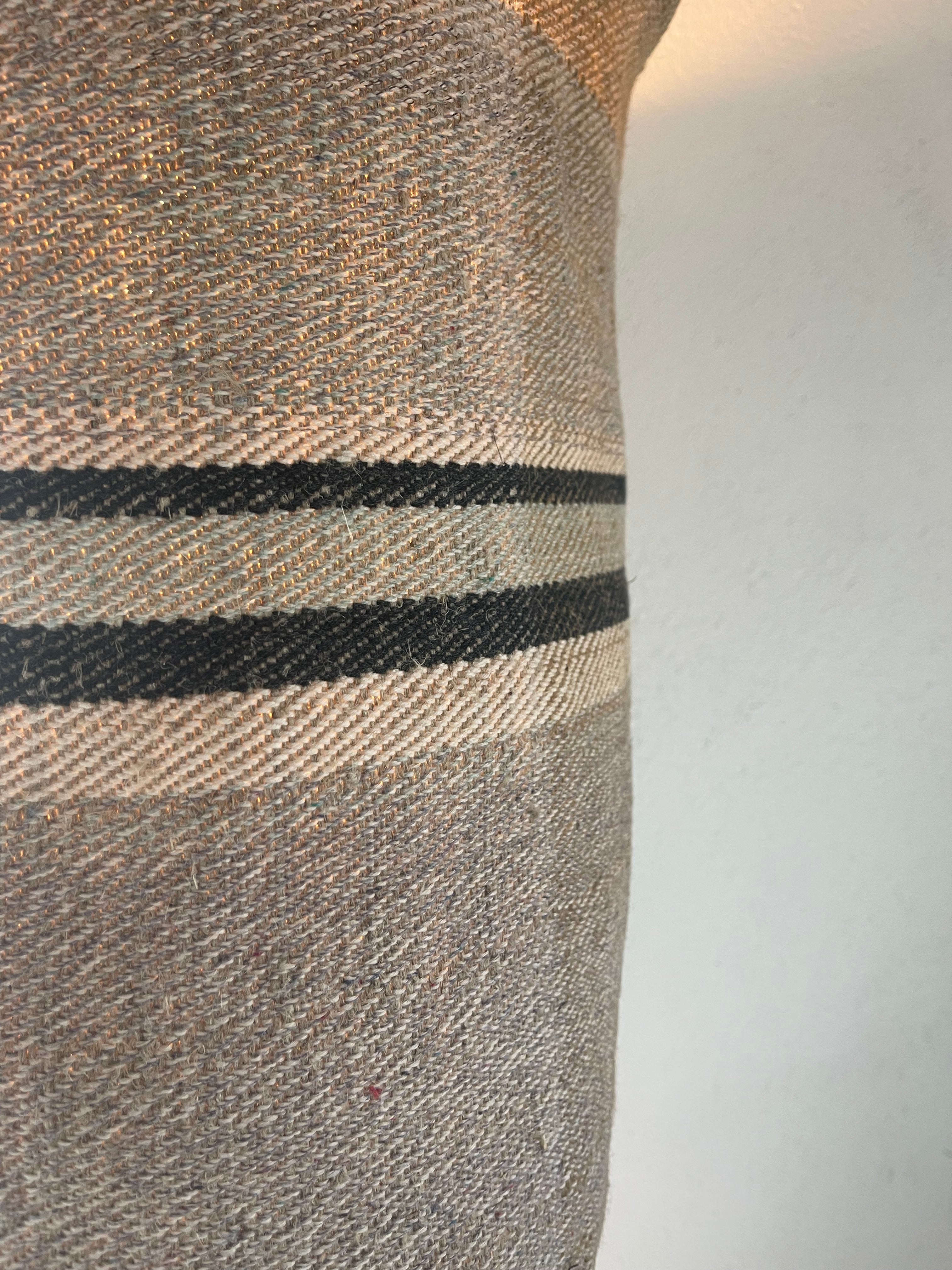 Navy/ Black linen lampshade