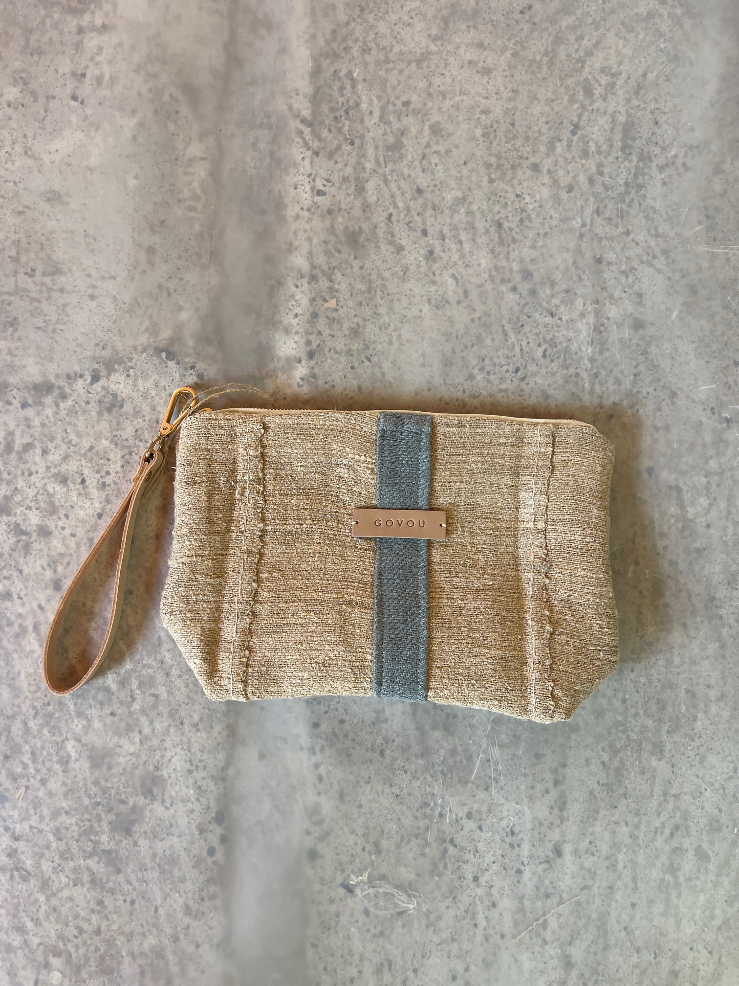Light Blue Quilt Pouch