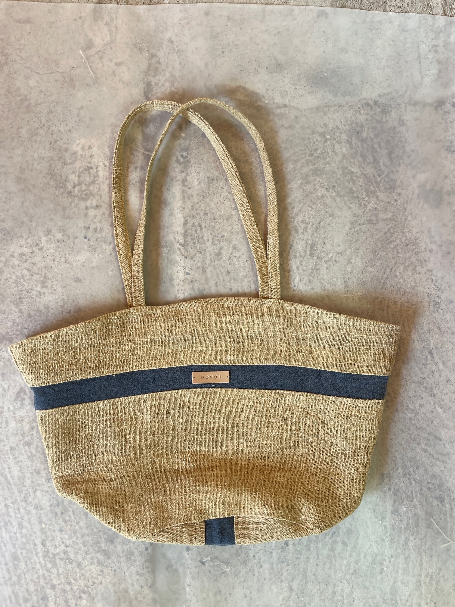 Dark Blue Basket Bag