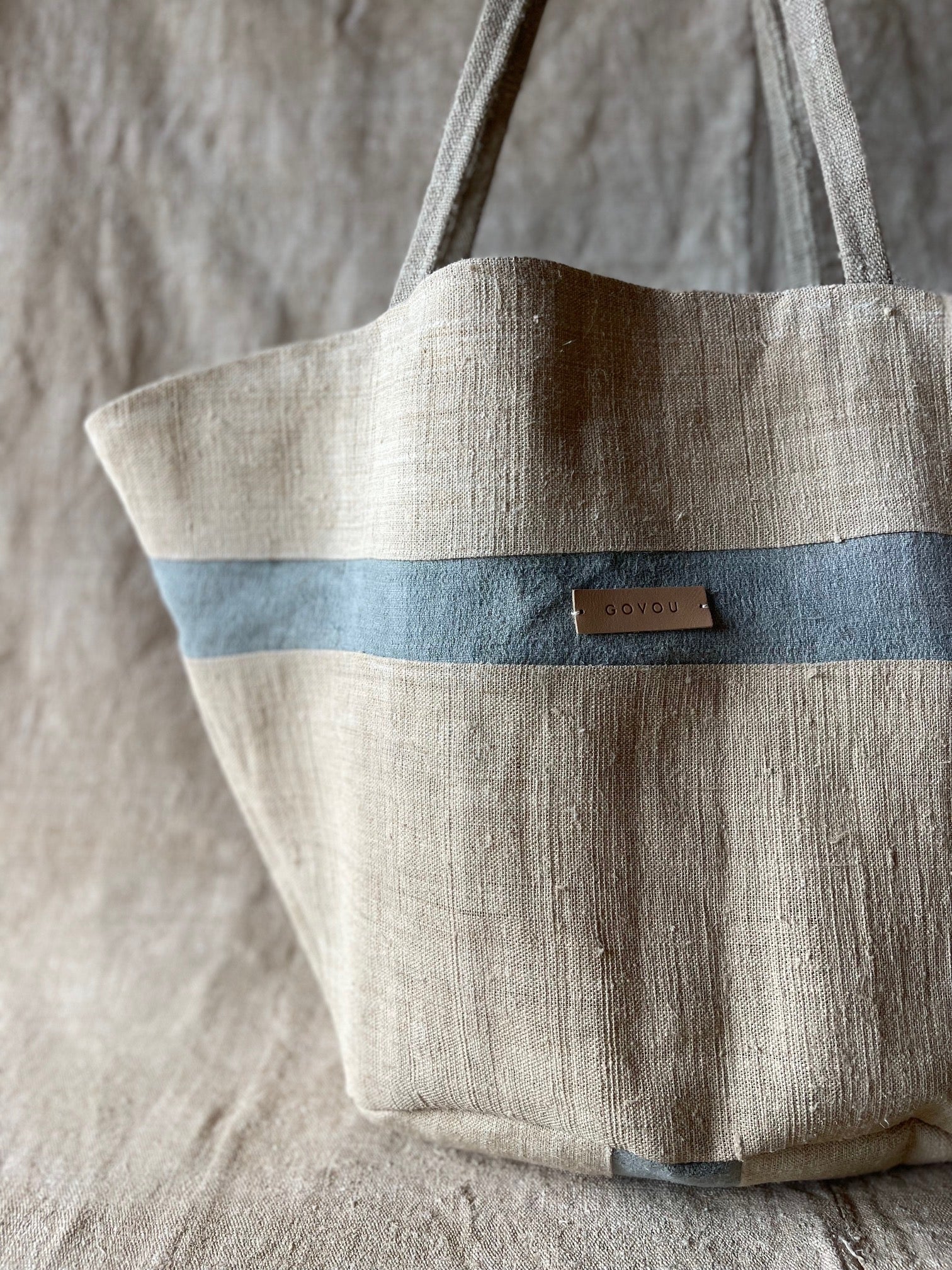 Dark Blue Basket Bag