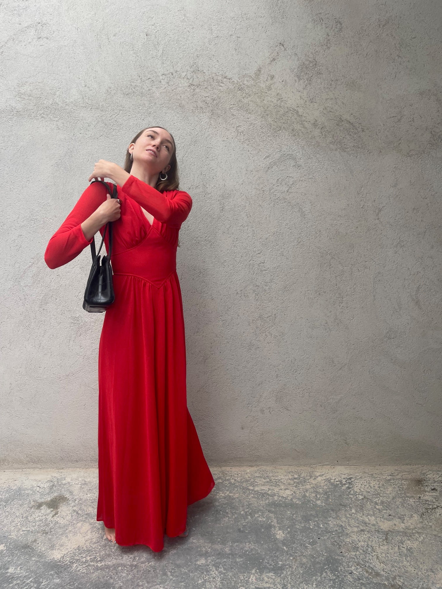 Vintage Black - Leather Shoulder Bag