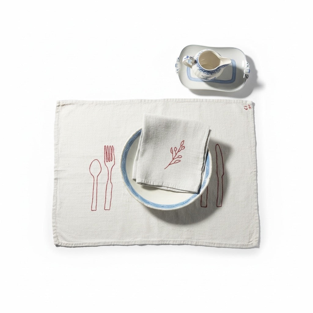 Wabisabi Linen Placemats Set