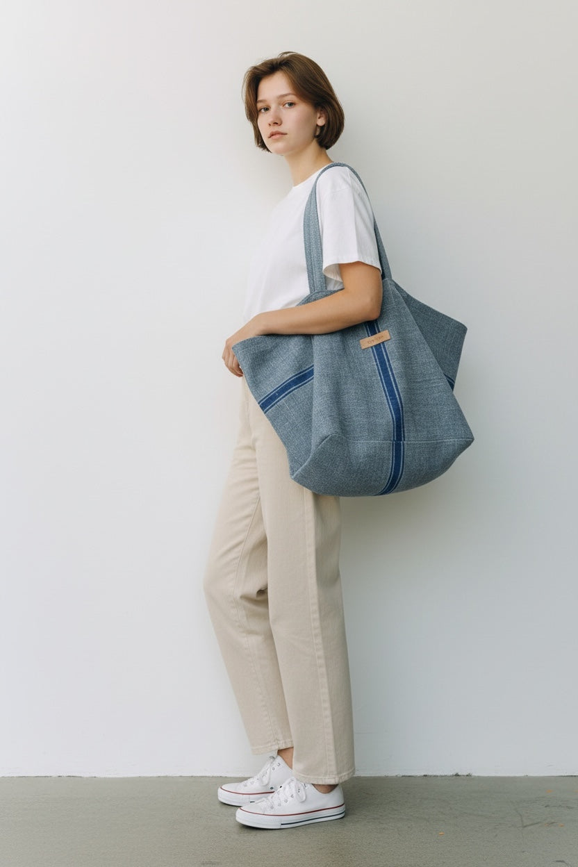 Blue XL BEACH TOTE
