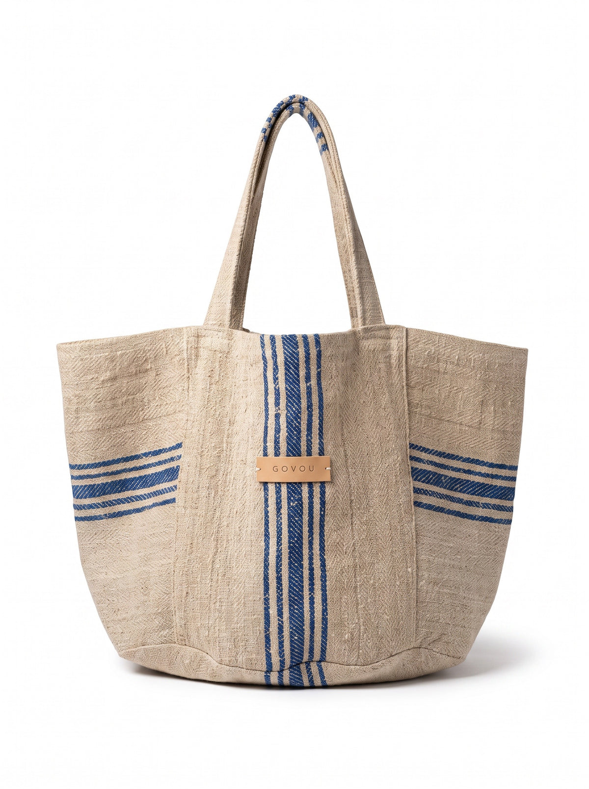 Blue hemp Basket bag