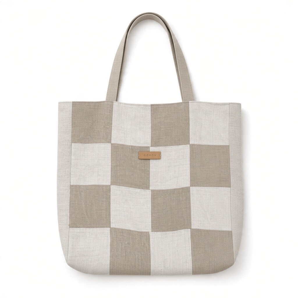 Quilted Linen Tote