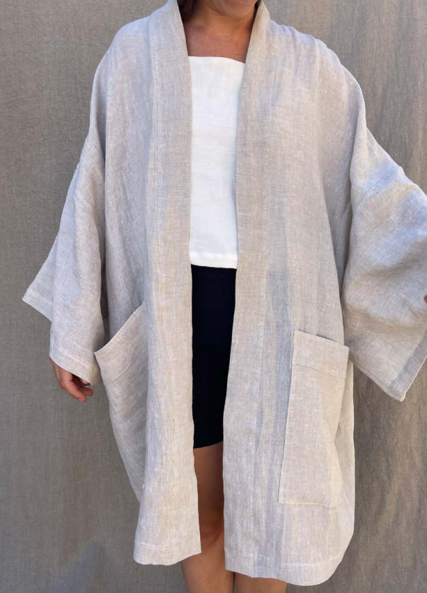 Short Linen Kimono