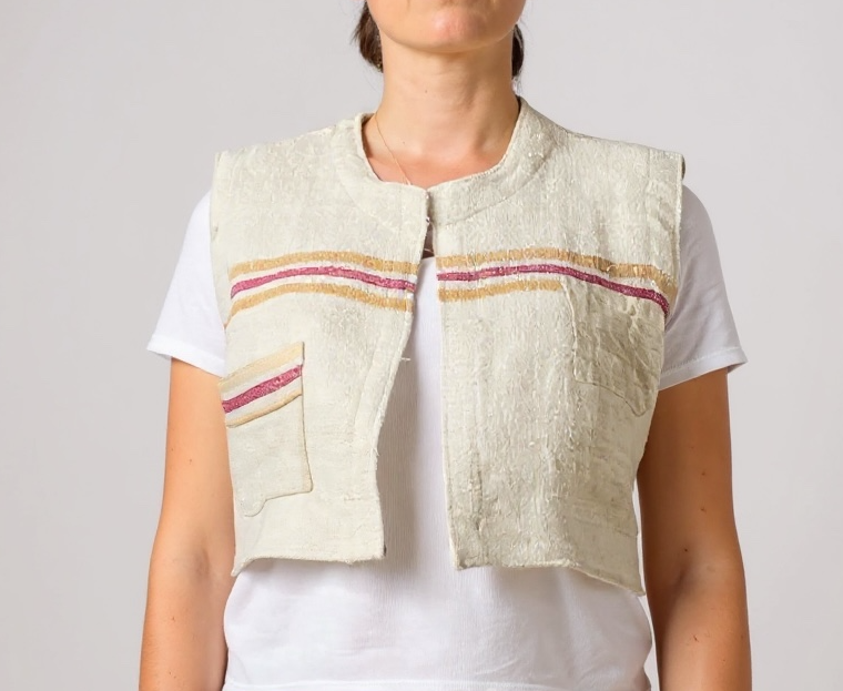 Brown & Red short Vest