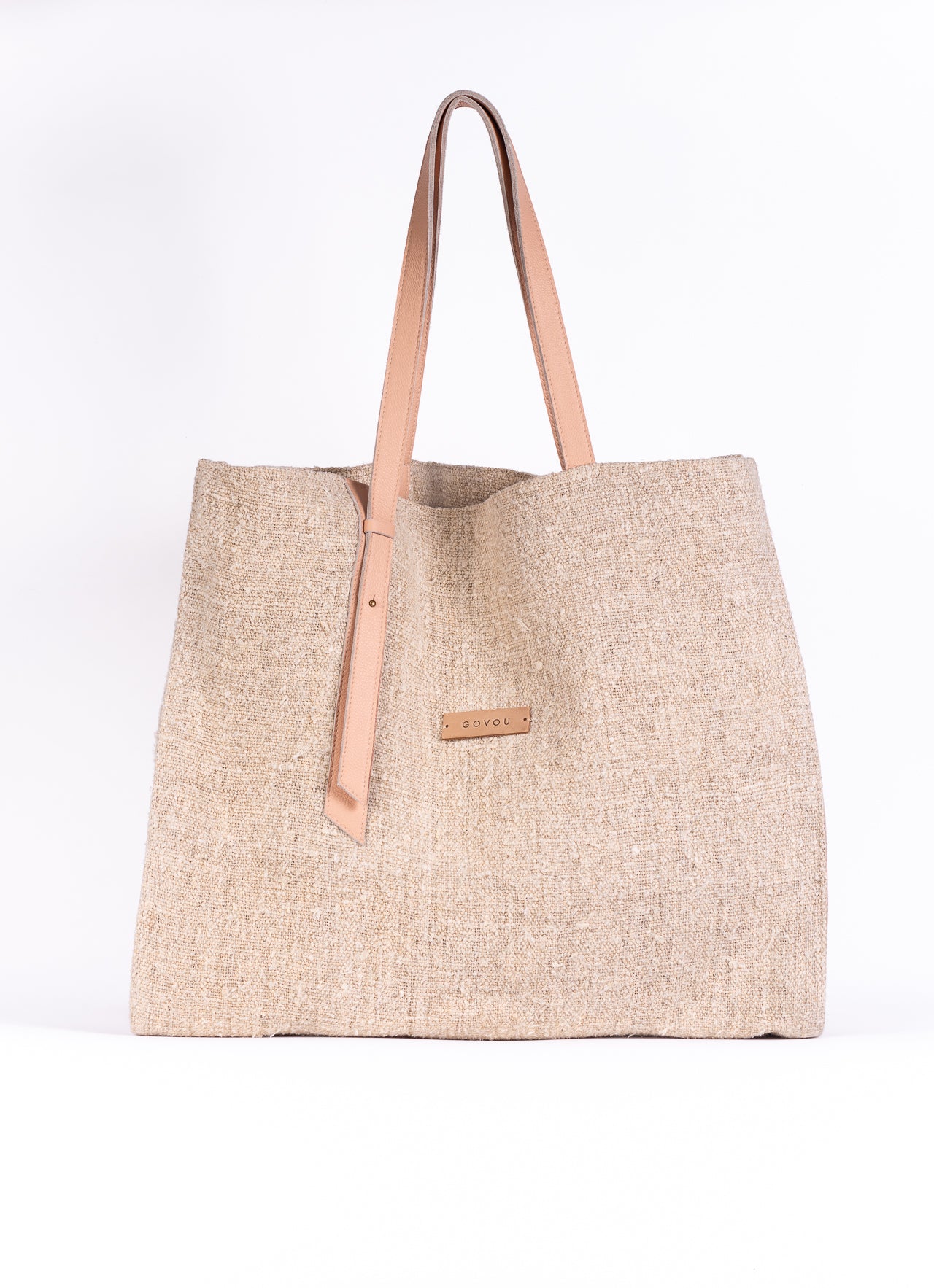 HEMP & LEATHER TOTE