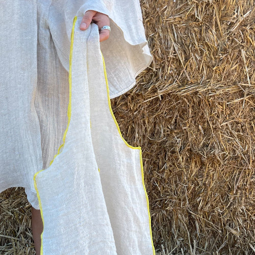 Neutral Linen Kimono & Bag