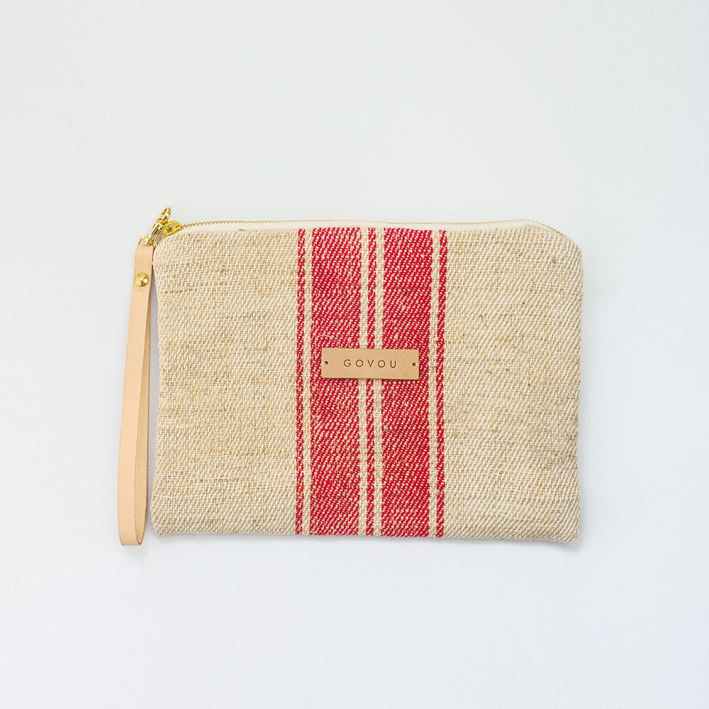 Tick Red Stripe Clutch