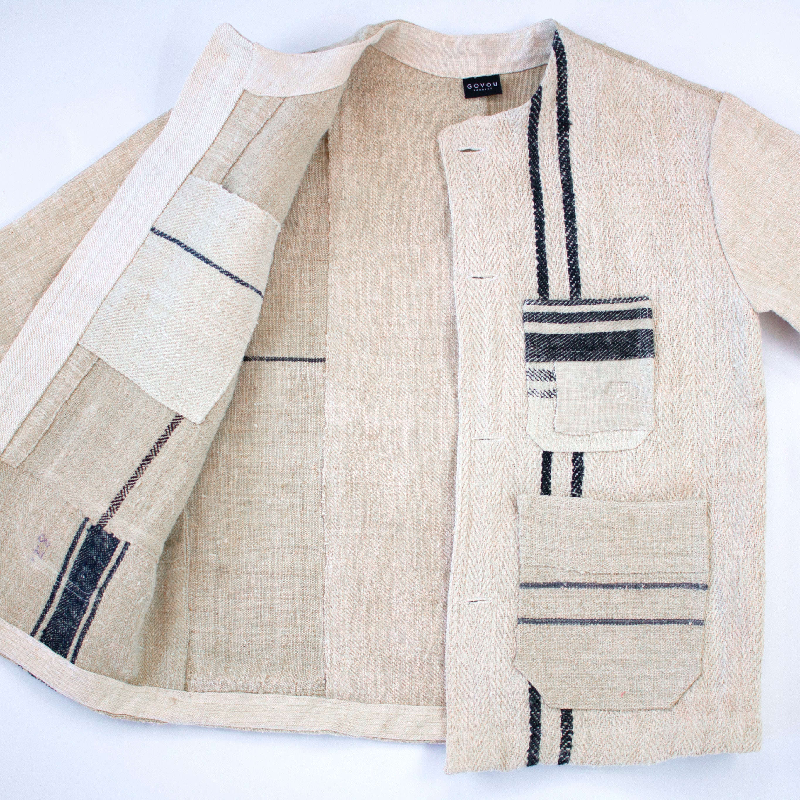 Hemp Quilt Black Jacket