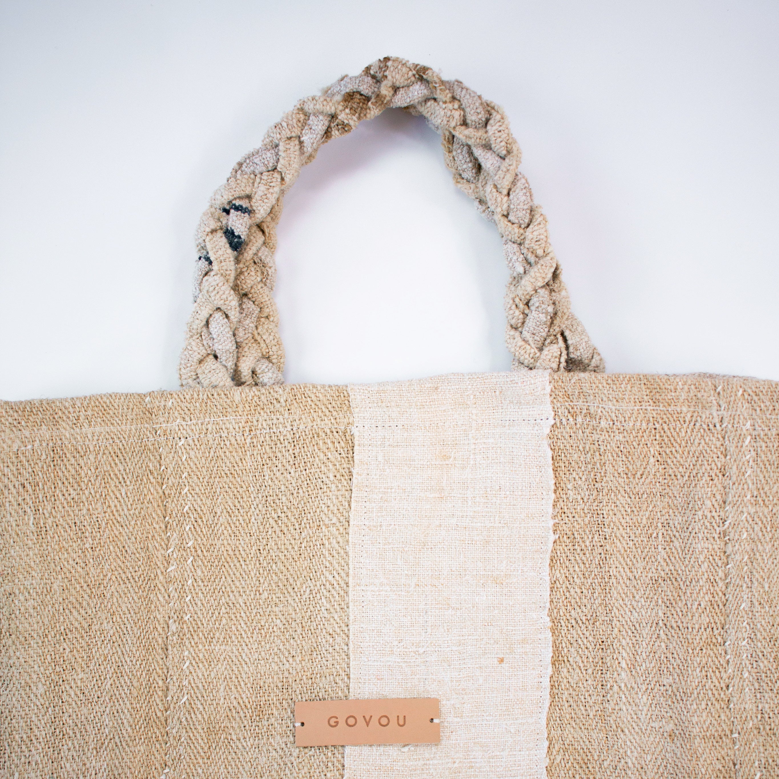 BRAIDED QUILT HEMP TOTE