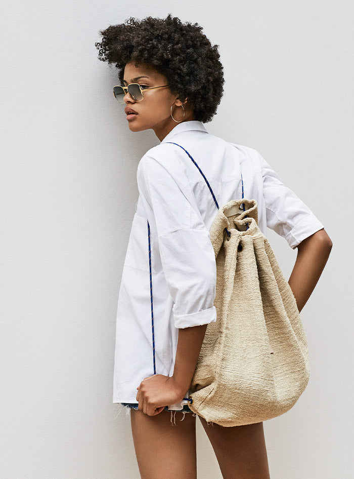 Back - Pack handcrafted from a 100 years old grain sack in Barcelona