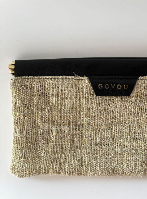 HEMP BLACK & WHITE CLUTCH