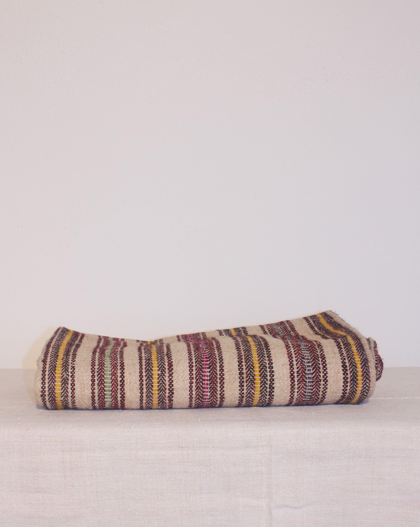 Striped loomed Hemp & Wool rug