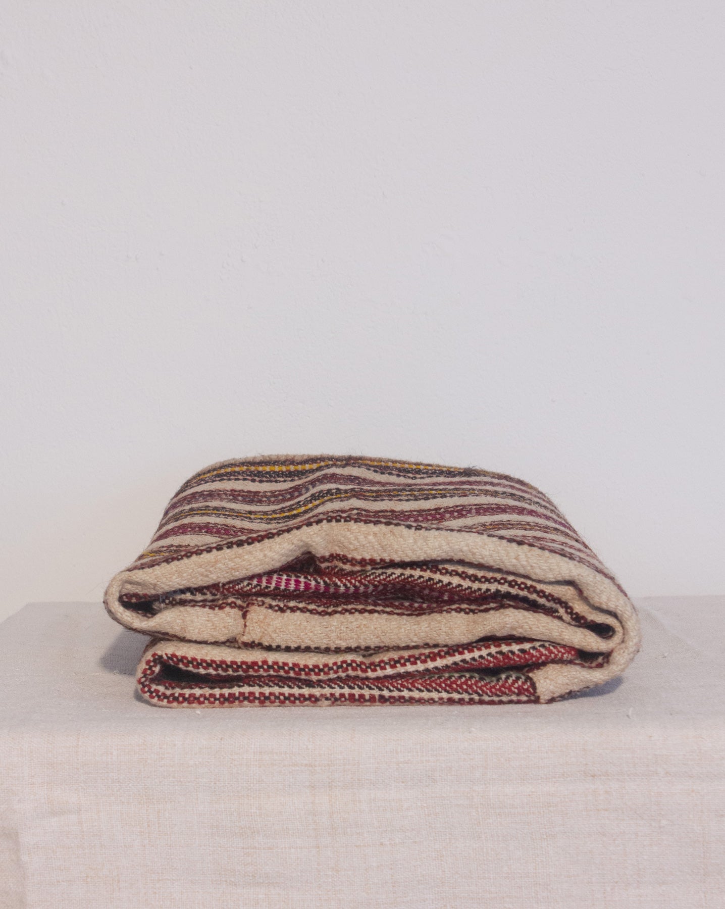 Striped loomed Hemp & Wool rug