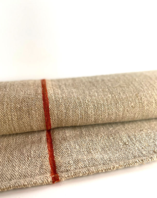 Orange Hemp & Linen Table Runner