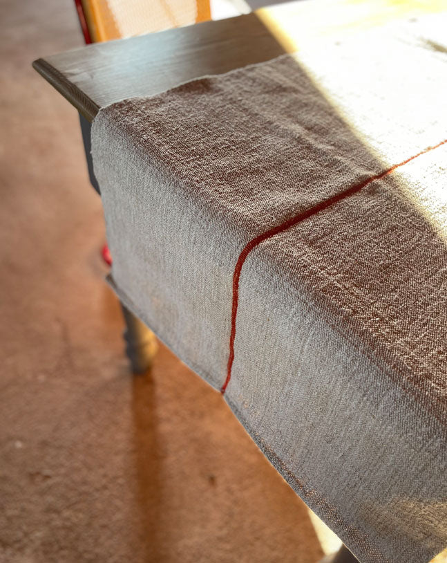 Orange Hemp & Linen Table Runner