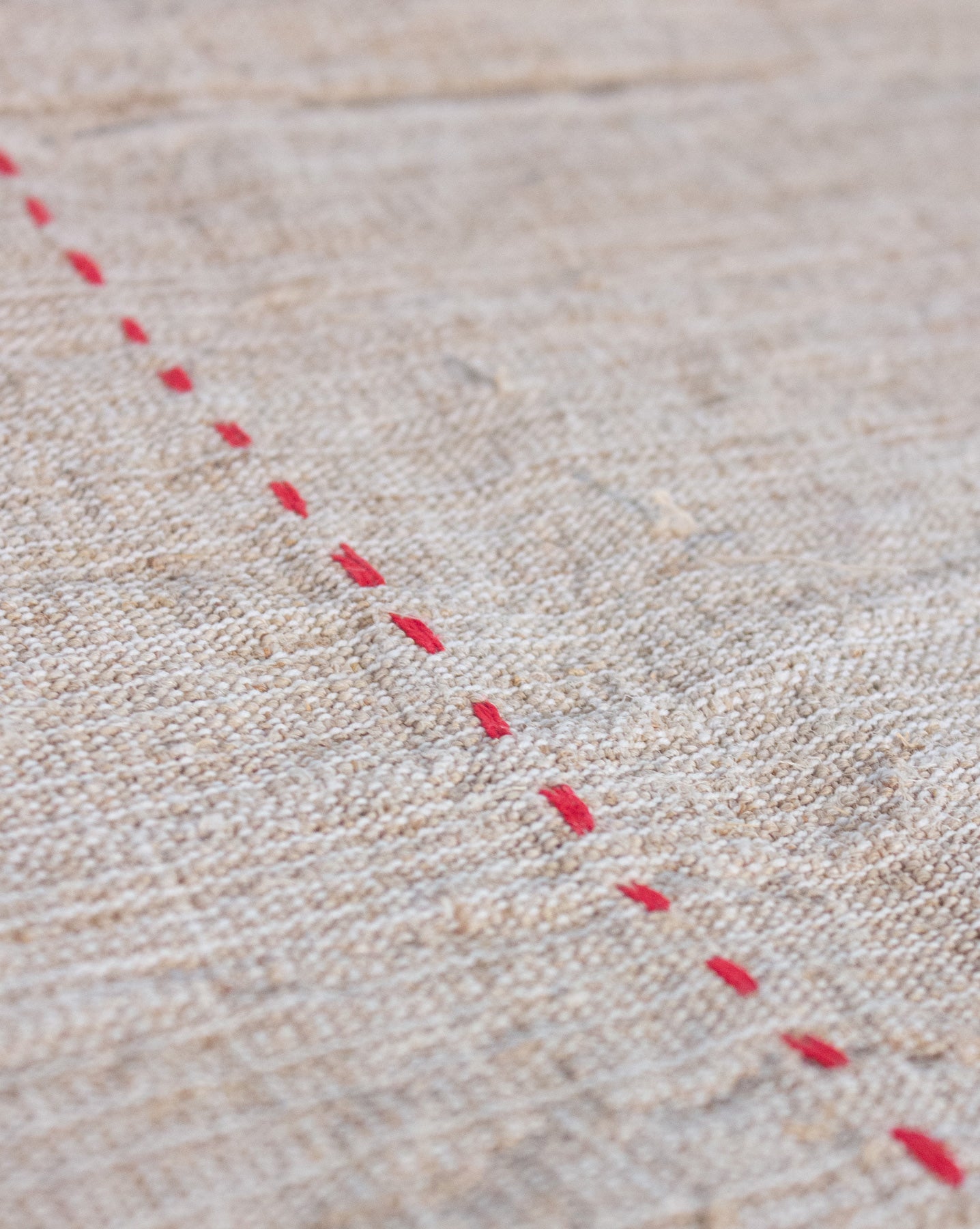 Hand - stitched Linen Tablecloth #002