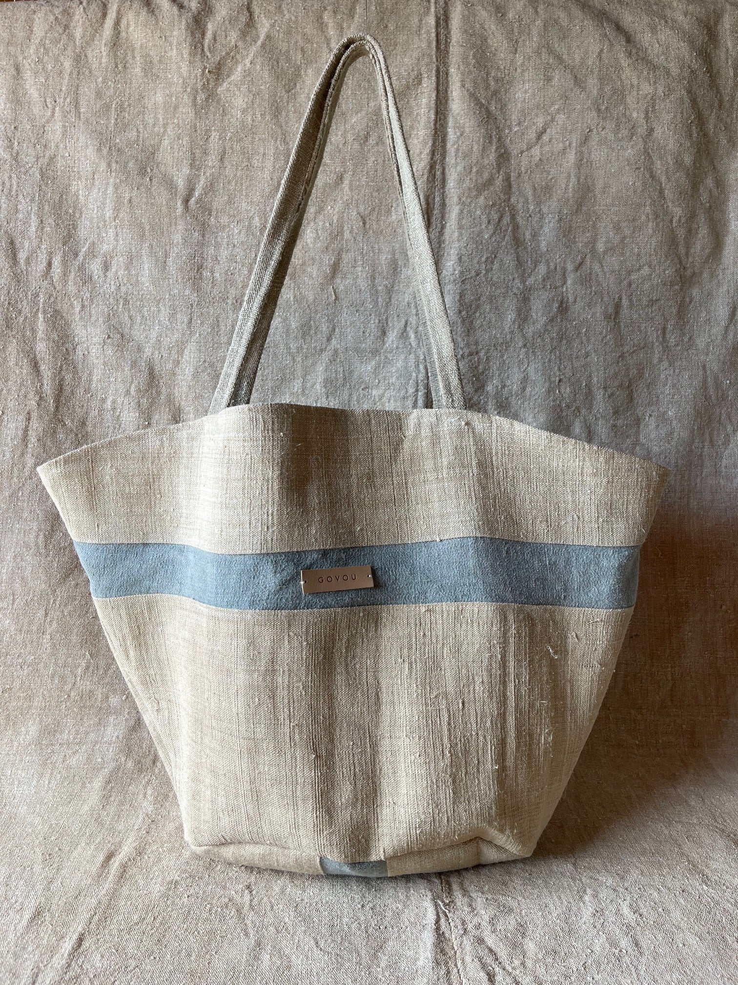 Light  Blue Basket Bag