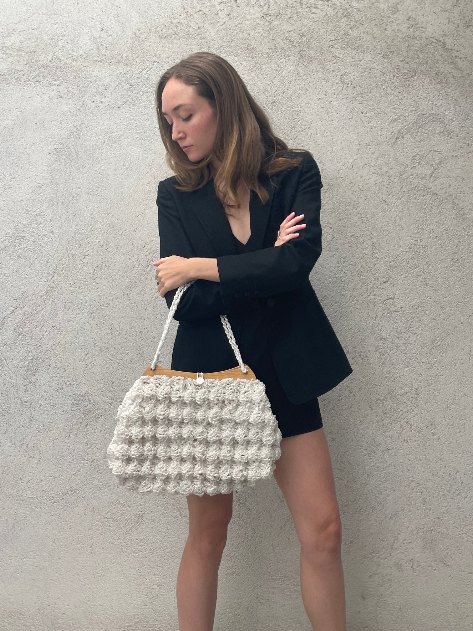 Crochet Recycled  Vintage Bag