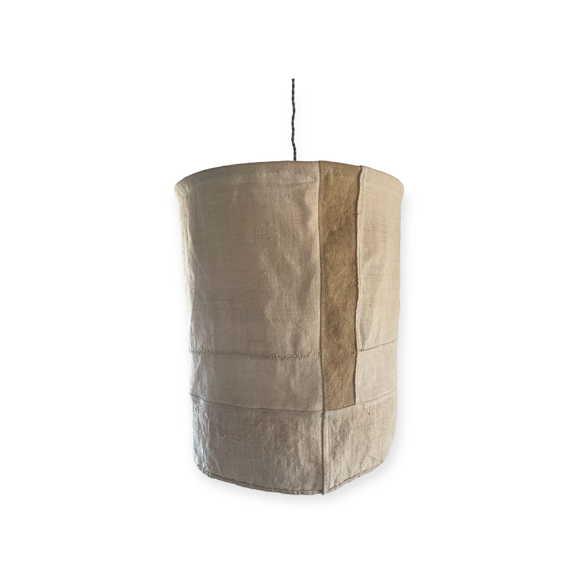 Quilted linen lampshade