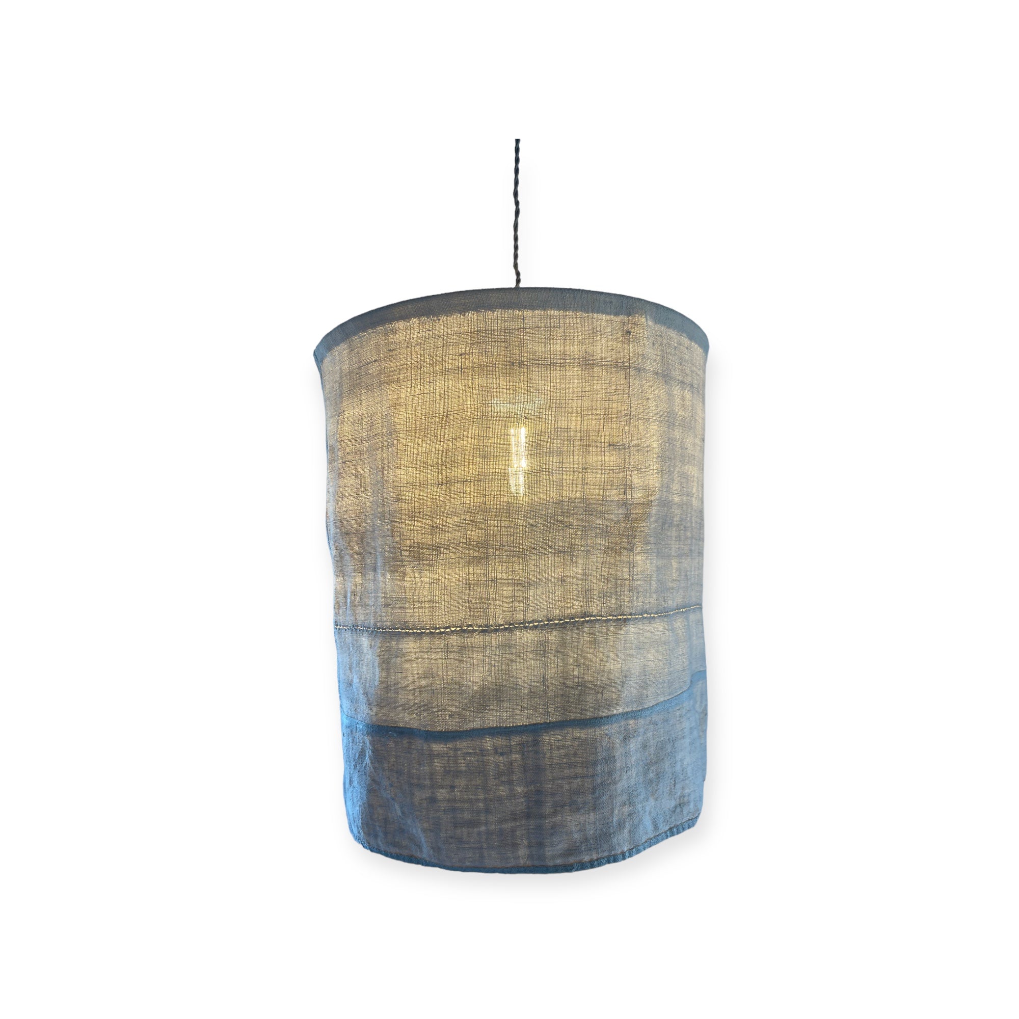 Quilted linen lampshade