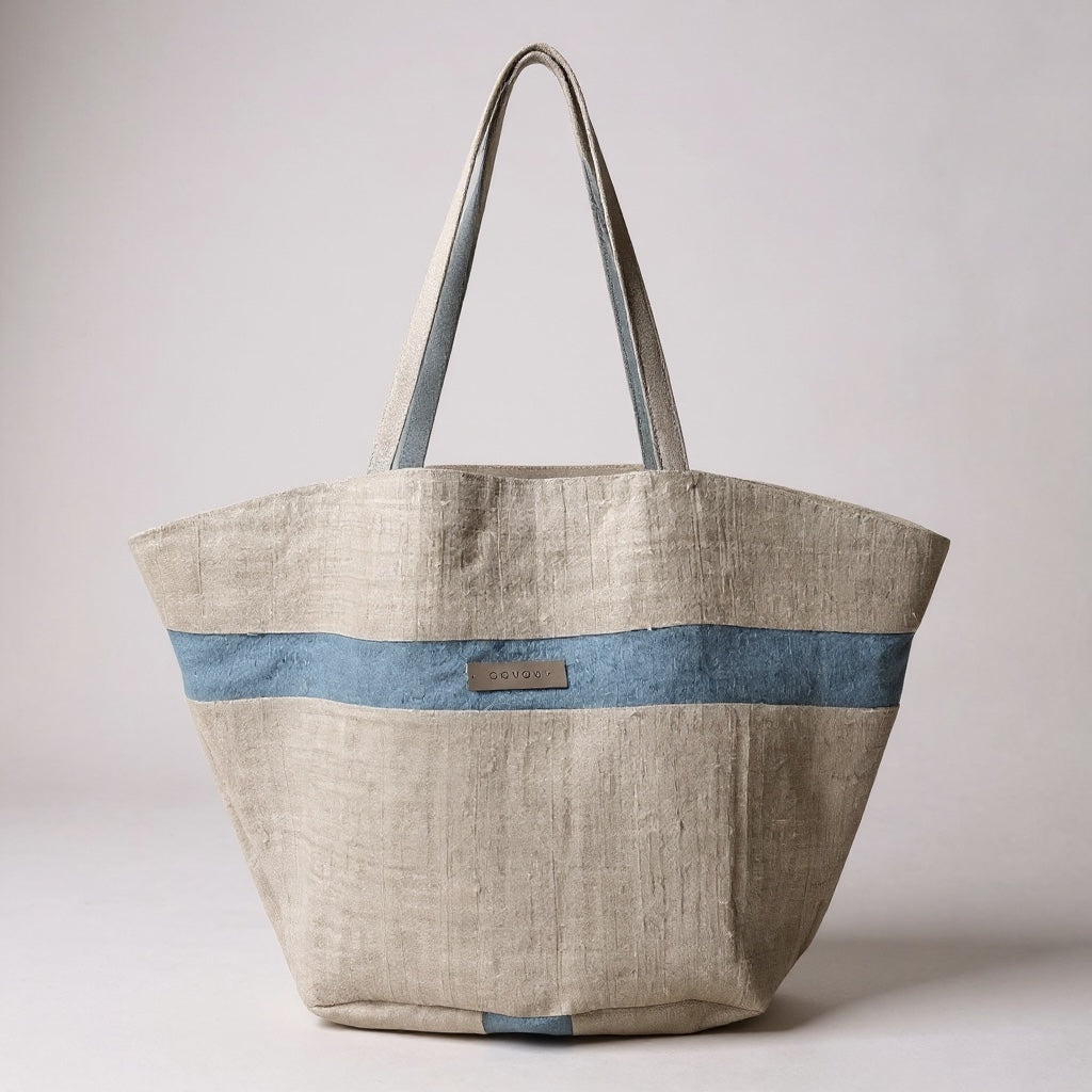 Light  Blue Basket Bag