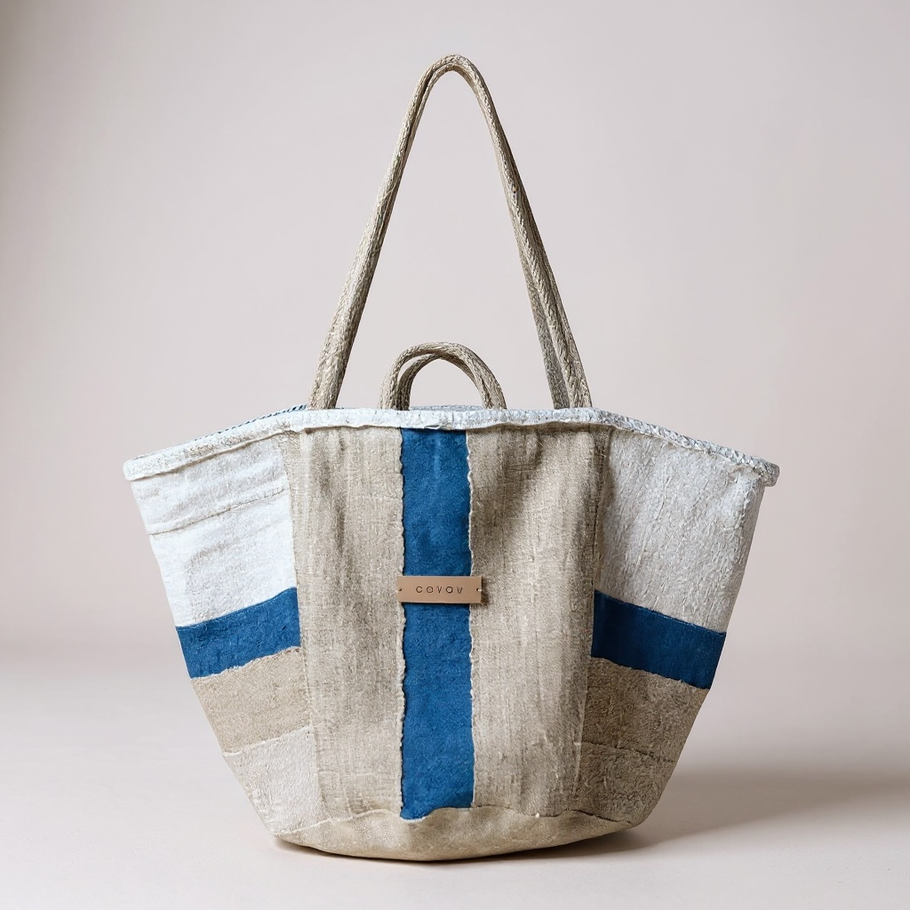 Dark  Blue Basket bag