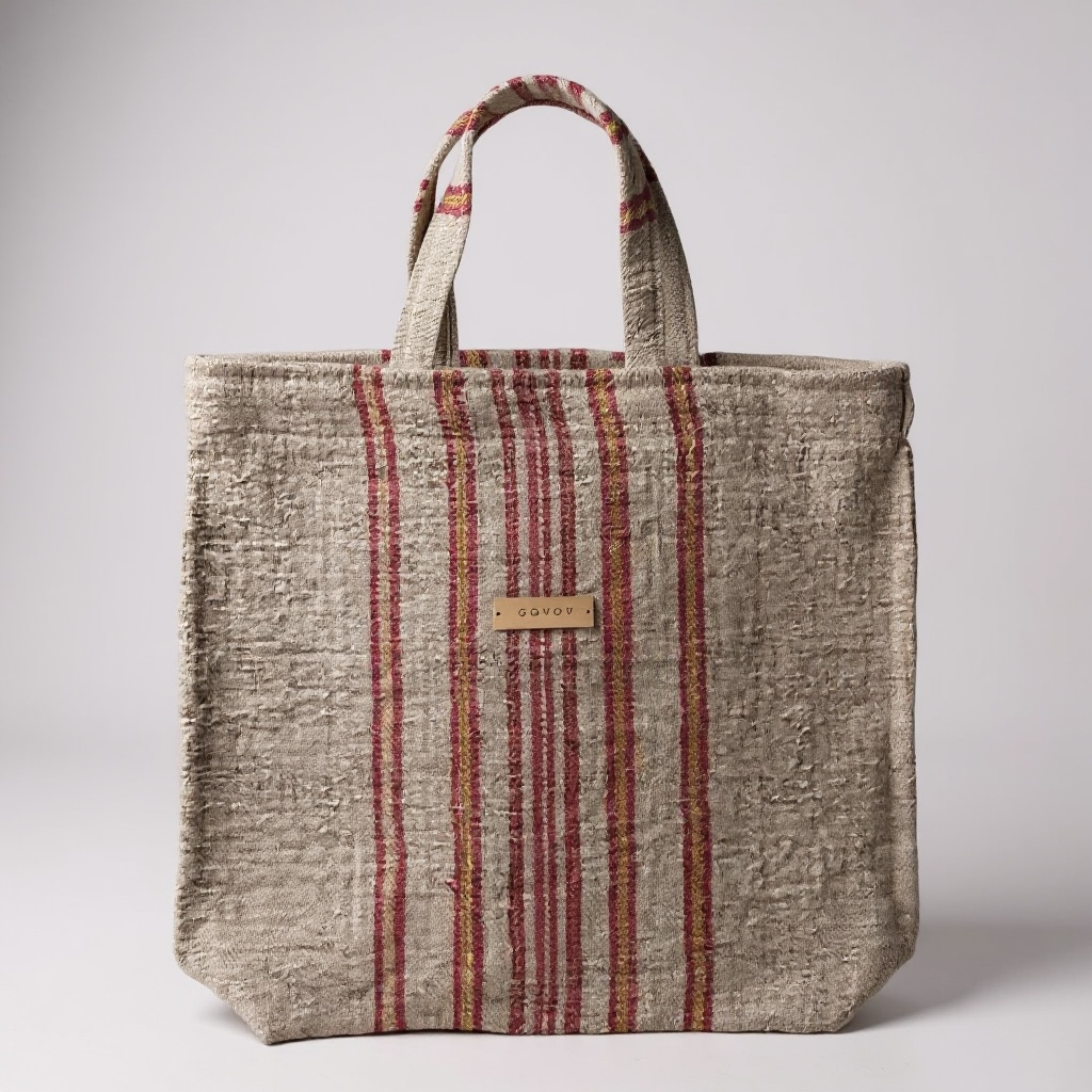 Basic Shopper Red & Brown