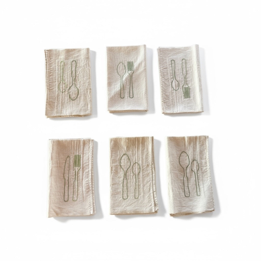 Set of Embroidered Napkins