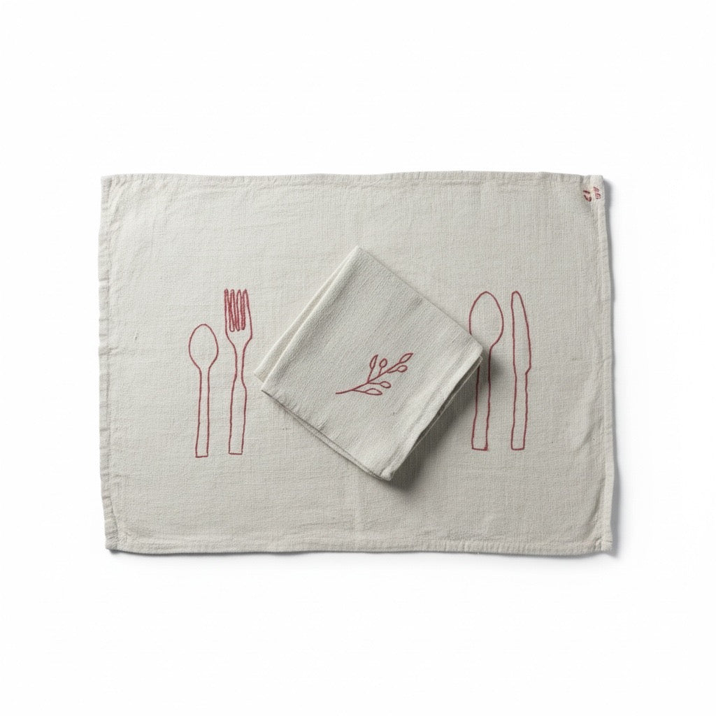 Wabisabi Linen Placemats Set
