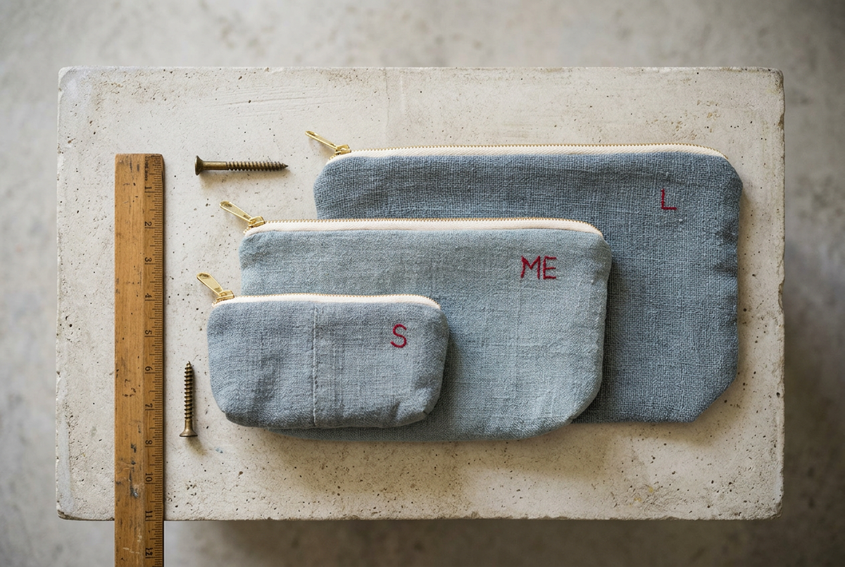 Size comparison – S, M, L pencil cases