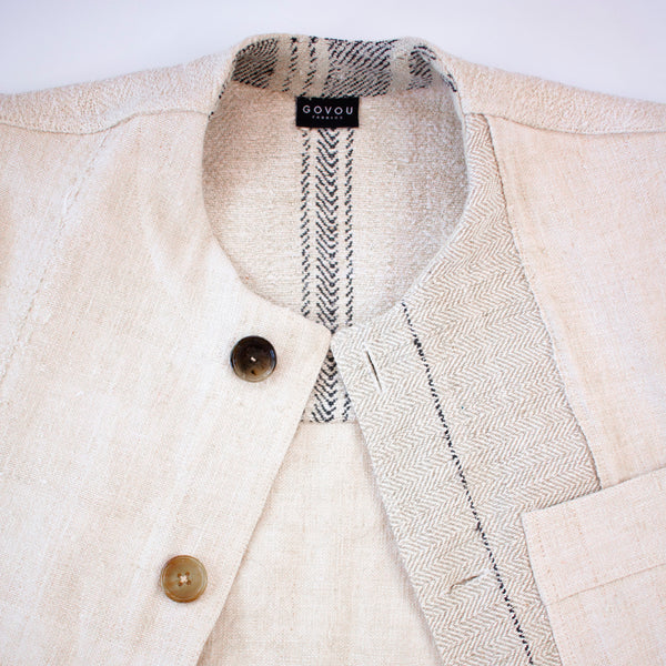 Hemp Quilt Black Vest