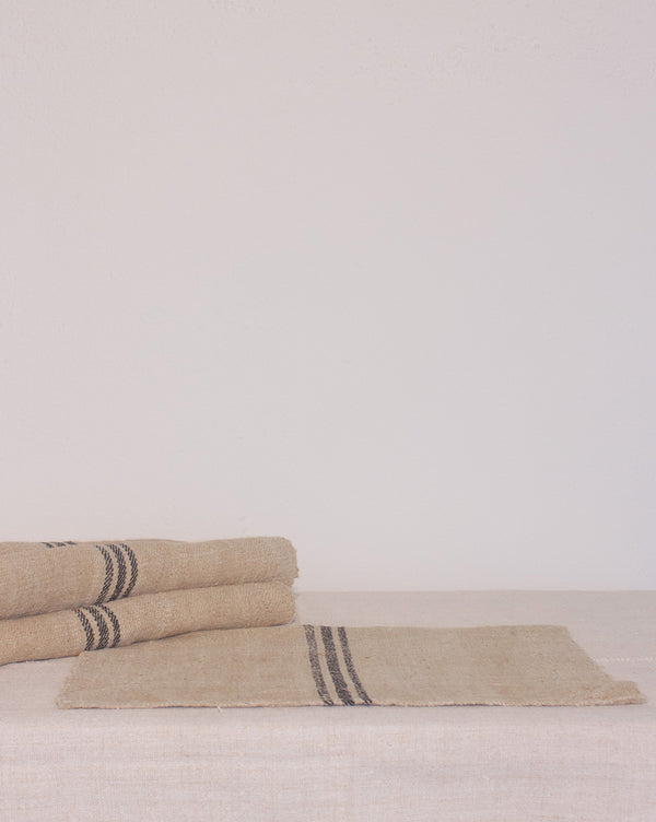 6 Black Hemp Table placement