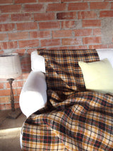 Brown  checkered Wool Throw