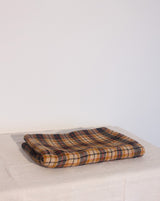 Brown  checkered Wool Throw