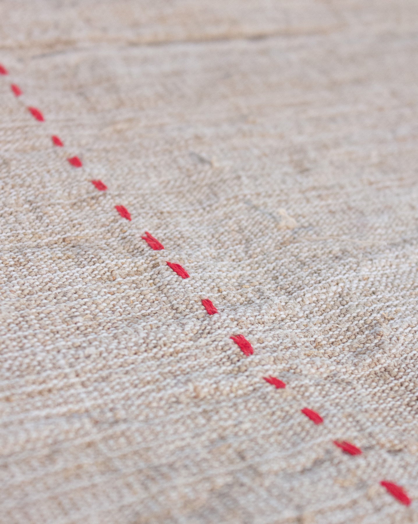 Hand - stitched  Linen Tablecloth #002